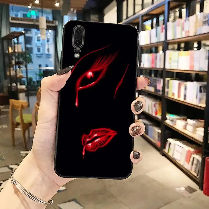 

Fashion girl lips funny mobile pattern fundas Phone Case For Huawei honor Mate P 10 20 30 40 Pro 10i 9 10 20 8 x Lite