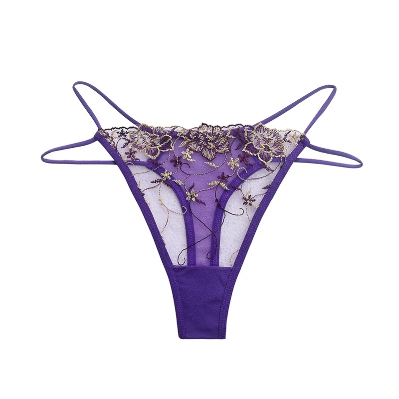

Sexy Lace Underwear New Embroidered Lace Women 's Transparent Mesh Low Waist