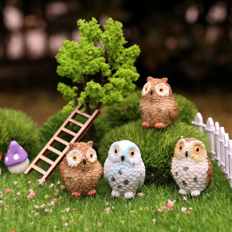 

Полимерные поделки 1 шт., кукла сова, украшение для дома и рабочего стола, маленькие украшения, микро-ландшафт, материал «сделай сам»