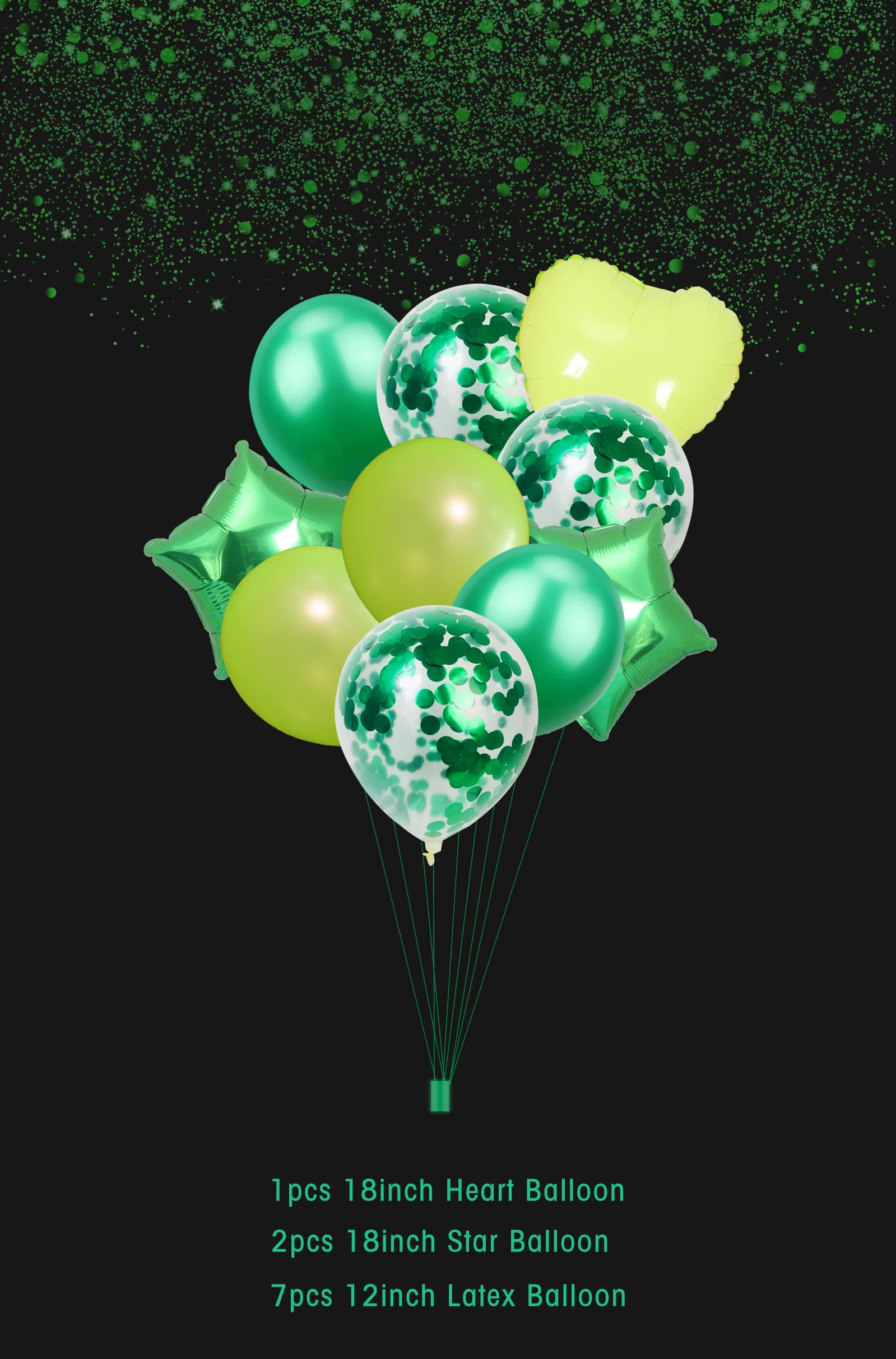 

10pcs/lot 12inch Confetti Latex Balloons 18inch Helium Foil Balloon Happy Birthday Party Decor Wedding Party Supplies