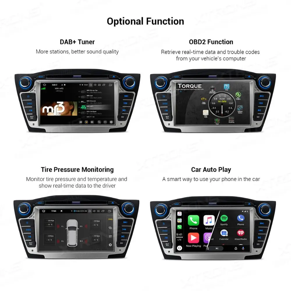 Автомобильный DVD плеер XTRONS Android 10 0 для Hyundai IX35 Tucson 2 го поколения 2009 2010 2011 2012 2013 2014 2015