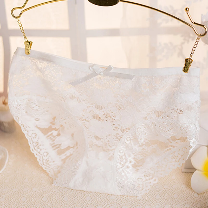 

Women Underwear Sexy Lace Panties Transparent Briefs Seamless Panties Lingerie Women Female Embroidery Pants