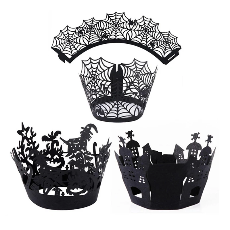 12 шт. подложки для капкейков Хэллоуина | Дом и сад