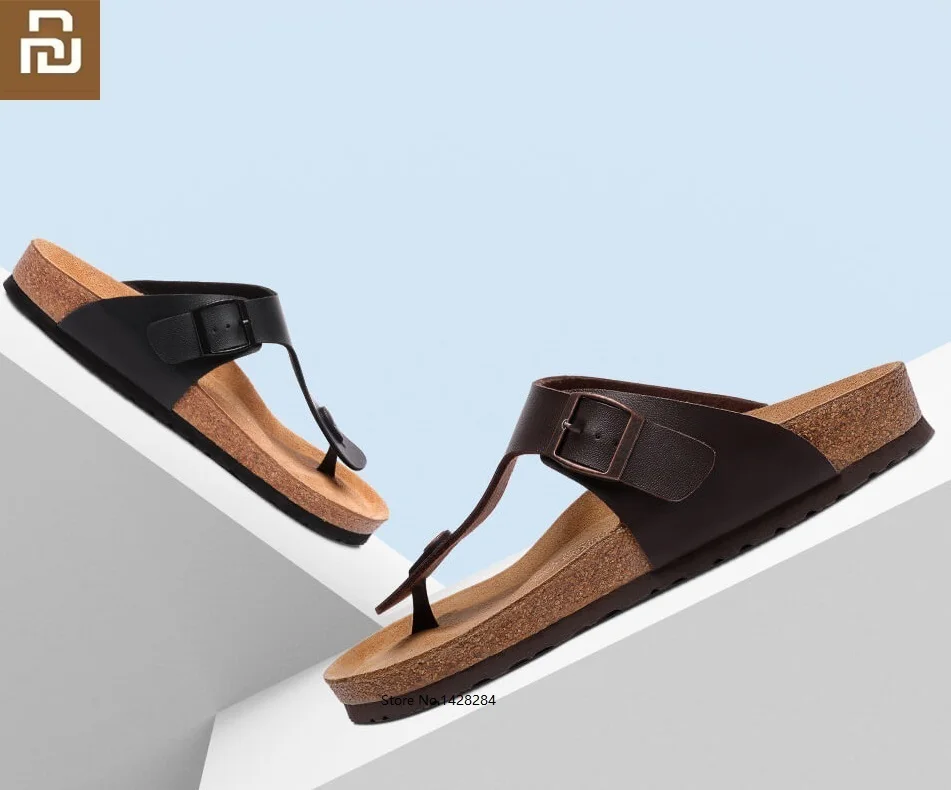 Мужские классические сандалии Youpin Aishoes удобные летние тапочки Нескользящие с