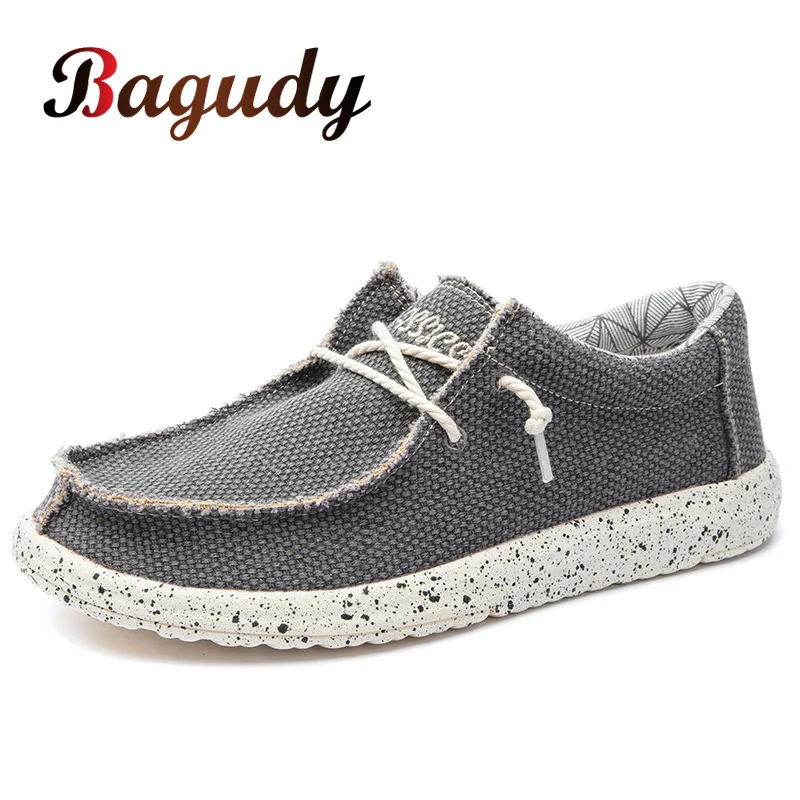 Мужская обувь Повседневная дышащая парусиновая модная для вождения Слипоны