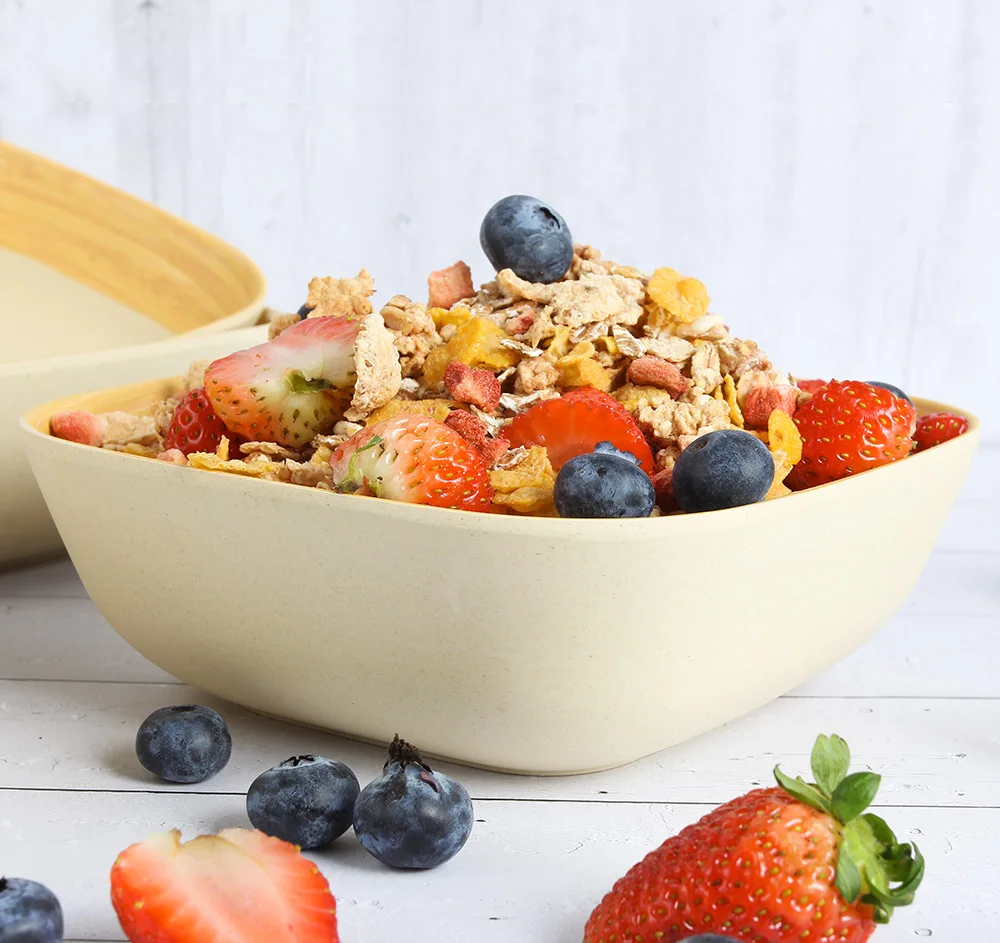 Lekoch бамбуковая зернистая чаша квадратная фруктовая закуска конфета салатная