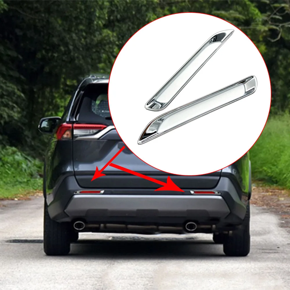 2PCS Rear Fog Light Vehicle ABS Chrome Car Accessories Lamp Cover Replacement External Trim Protection Decorative Frame |