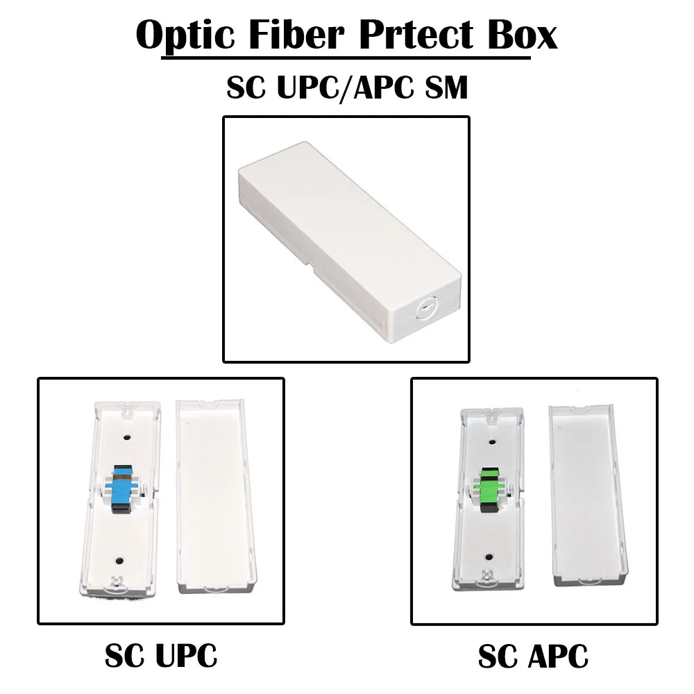 5 шт./лот SC волоконно защитная коробка с/без Оптического Адаптера UPC/APC SM