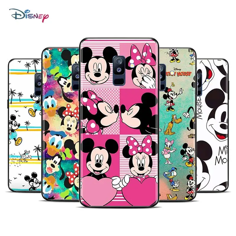 

Disney Cartoon Animation Mickey Mouse Collection For Samsung Galaxy A9 A8 A7 A6 A5 A3 Star Plus 2018 2017 2016 Black Phone Case