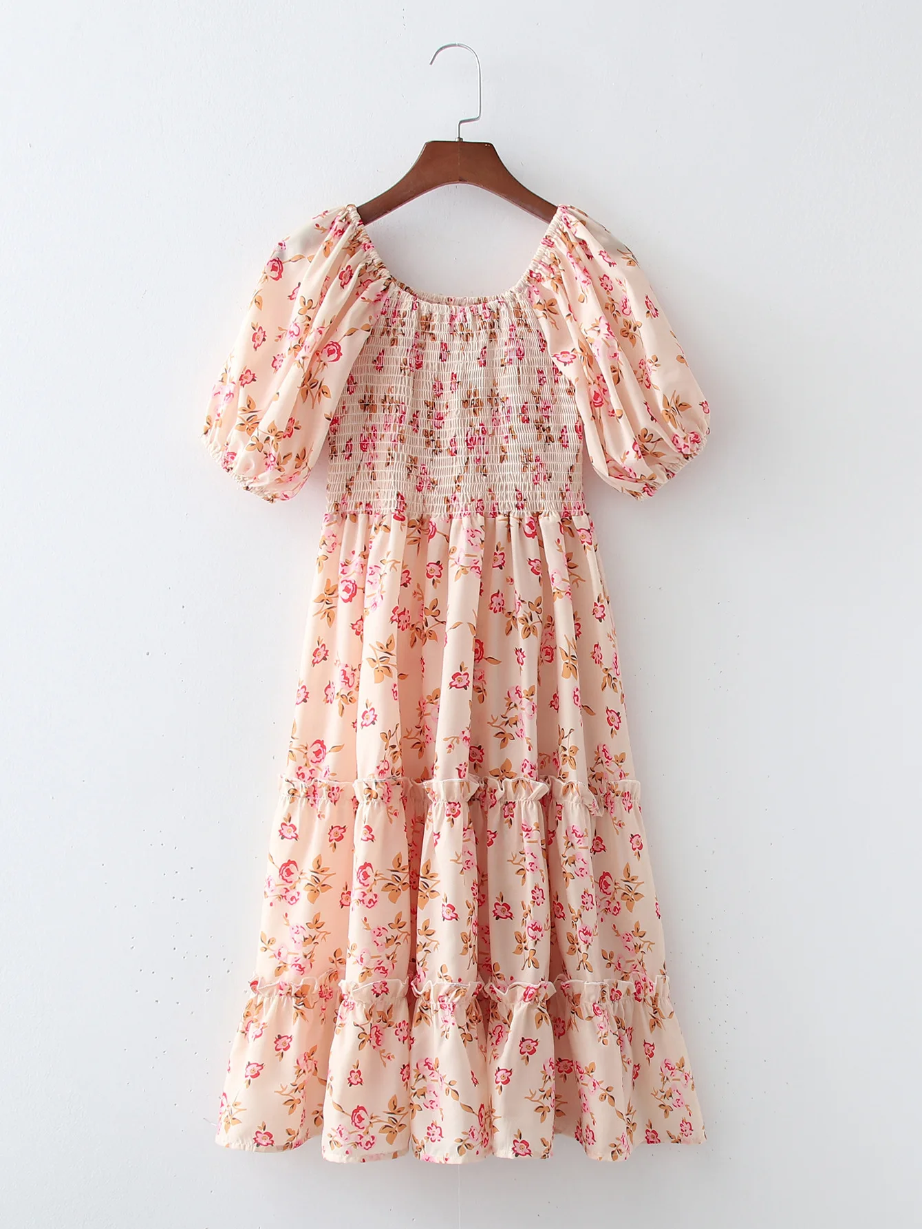 Женское платье с цветочным принтом весеннее в европейском и американском стиле