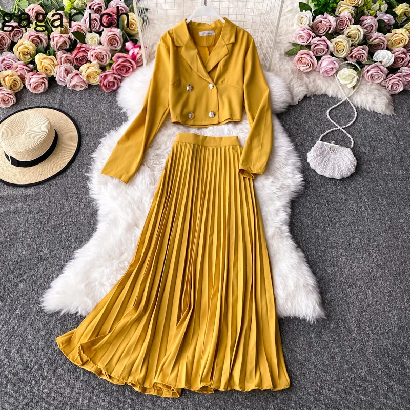 Женский комплект из 2 предметов Gagarich плиссированная юбка элегантный стильный