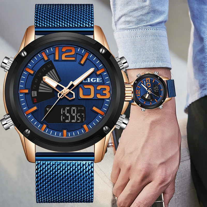 2019 новые мужские часы армейские военные аналоговые цифровые лучший бренд класса