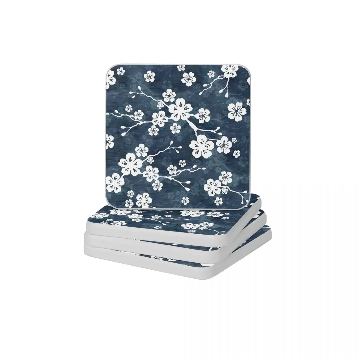 

Темно-синяя и белая фотолампа диатомит квадратная круглая подставка Защита от ожогов Коврик для мыла и зубной щетки Диаметр 10