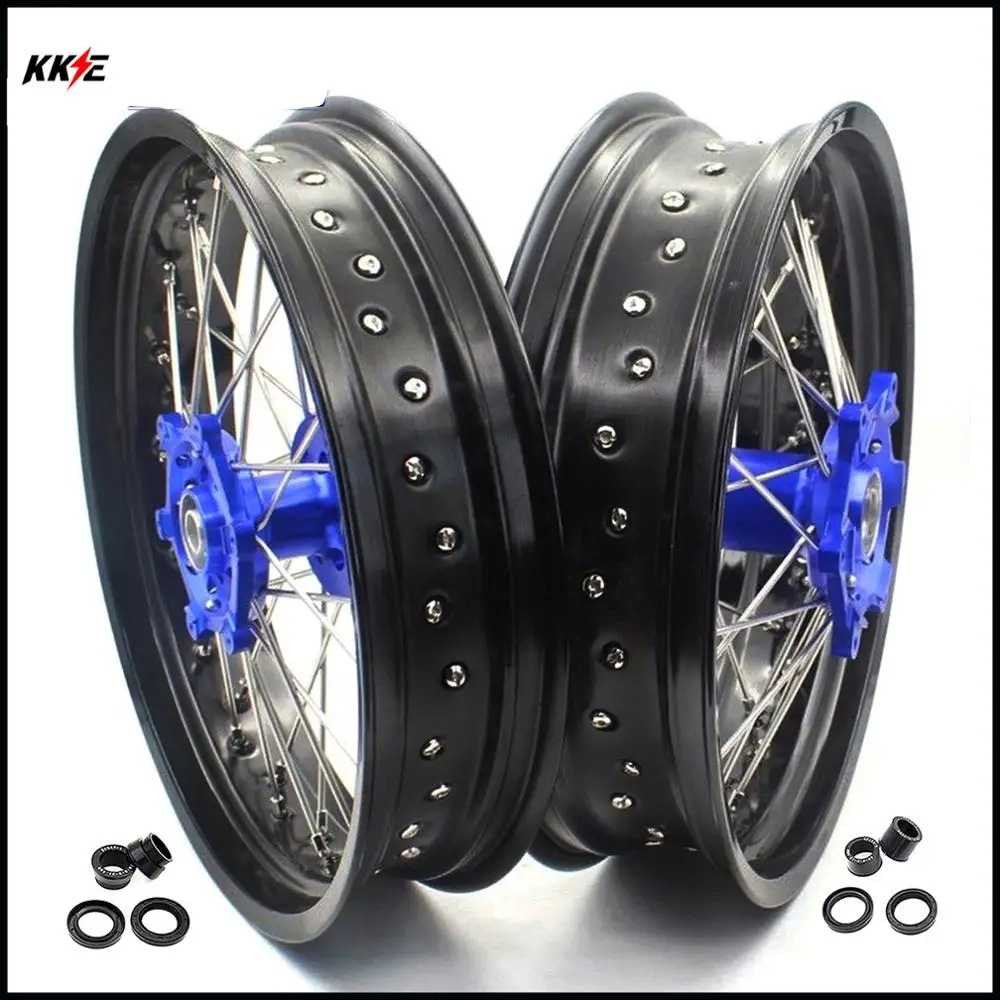 3 5*17/4.25*17 набор обода колеса для мотоцикла KAWASAKI KX250F KX450F 2006-2018 Supermotard Blue | Автомобили