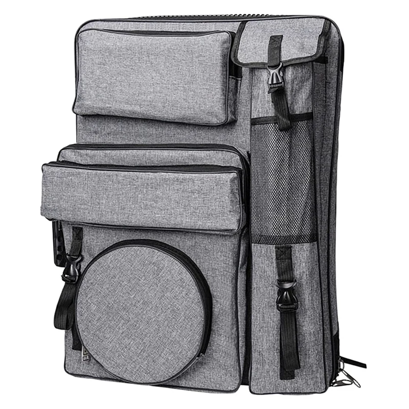 

Durable Artist Portfolio Backpack Carry Shoulder Bag Drawing Board Tools Bags Travel Case for Drawing Sketching Black