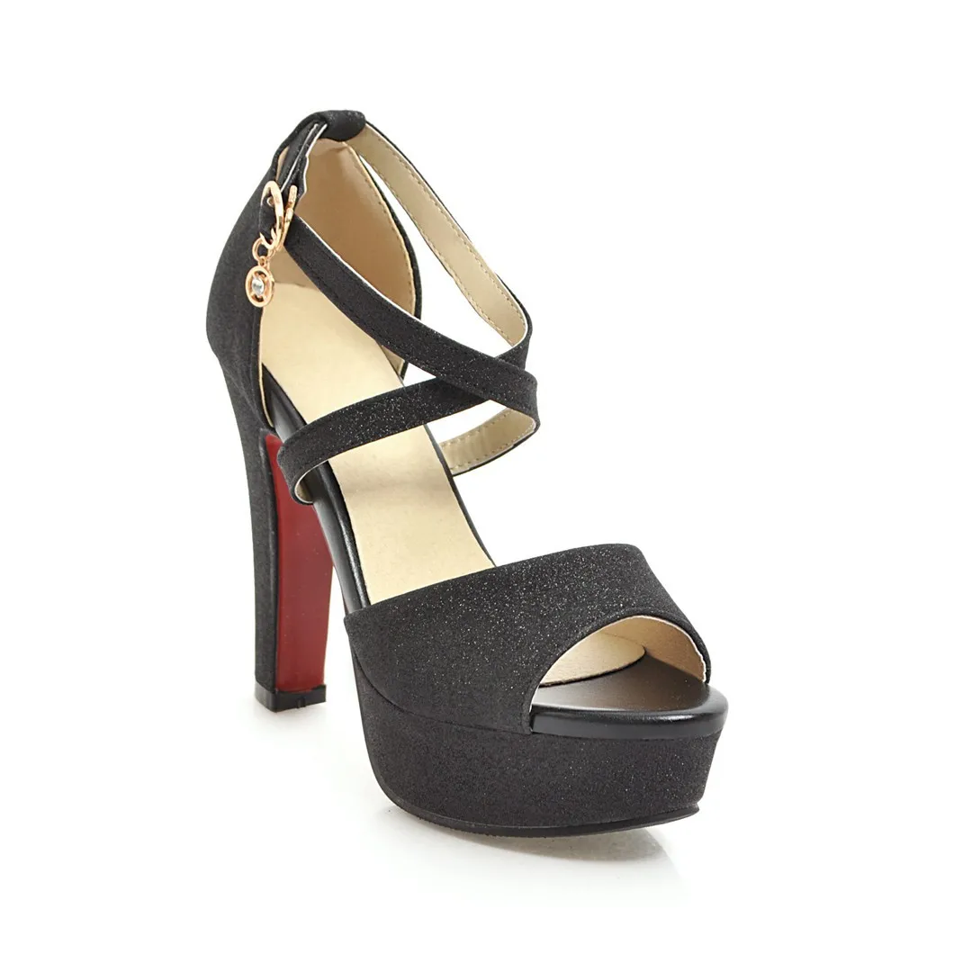 Женские туфли на высоком каблуке с перекрестной шнуровкой летние свадебные