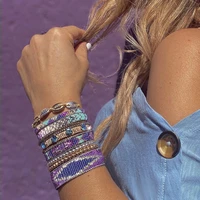 zhongvi miyuki bracelets crystal beads bracelet for femme mexican jewelry gift trendy jewellery 2021 multilayer tassel pulsera