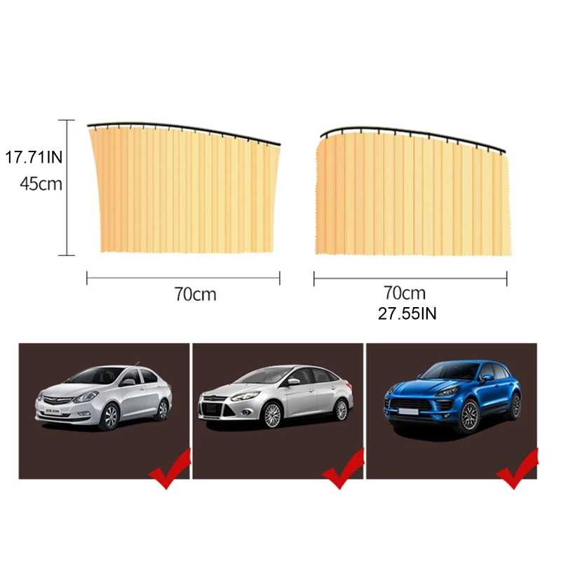 4pcs/set Car Side Window Sun Shade Universal Auto Magnetic Sunshade Curtain 6XDB | Автомобили и мотоциклы