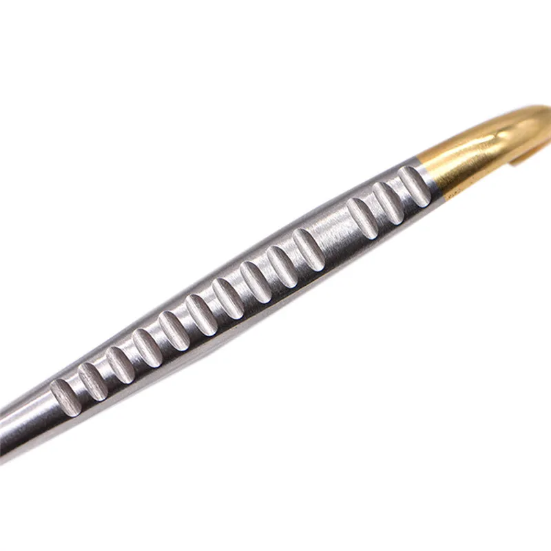 Стоматологический держатель игл щипцы изогнутая позолоченная ручка