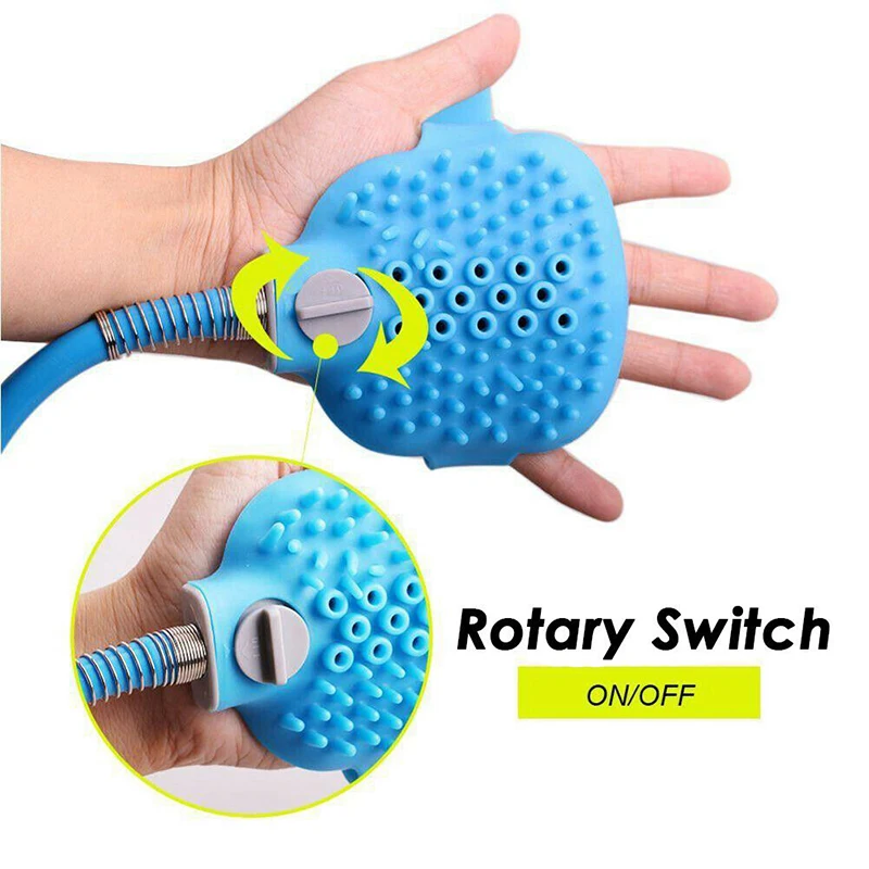 Распылитель скребок для собаки насадка ванны домашних животных удобный массажер