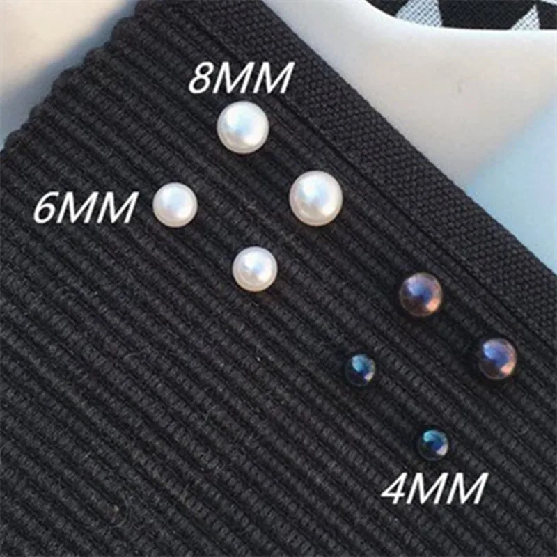 Женские серьги кольца с жемчугом 4/6/8 мм|Серьги-кольца| |