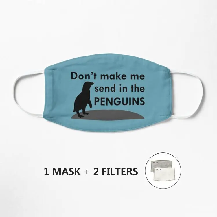 Маска не заставляйте меня отправлять Пингвины Pm2.5 маска для улицы моющаяся