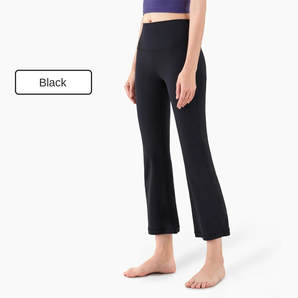 Брюки клеш телесного цвета с высокой талией однотонные спортивные Леггинсы для