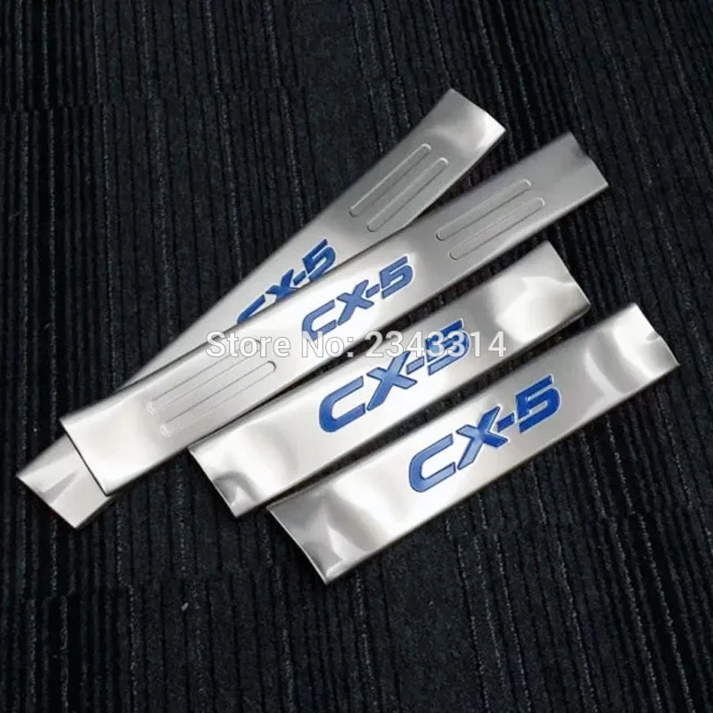 

For 2015 2016 Mazda CX-5 CX 5 CX5 Stainless Steel Interior Door Sill Scuff Plate Welcome Pedal Sticker Car Styling Accessories