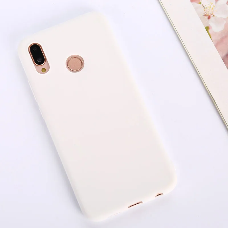 Белый Для huawei P20 Lite P30 Pro P8 P9 P10 Lite чехол Ультратонкий чехол сплошной цвет чехол s для huawei P Smart Y5 Y6 Y7 Prime Y9 чехол - Цвет: Белый