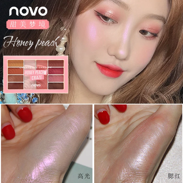 Charming Ornate Eyeshadow Cheeks Powder Lemonade and Honey Peach Matte Pigment Makeup Nude Highlight Brighten skin Waterproof