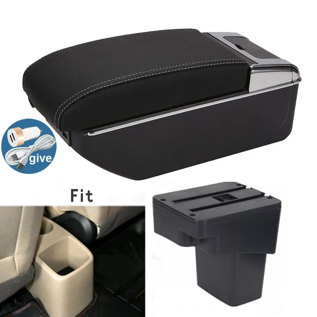 Автомобильный подлокотник для hyundai Accent RB Solaris 2011-2016 центральный консольный ящик для хранения подлокотник вращающийся 2012 2013 2014 2015