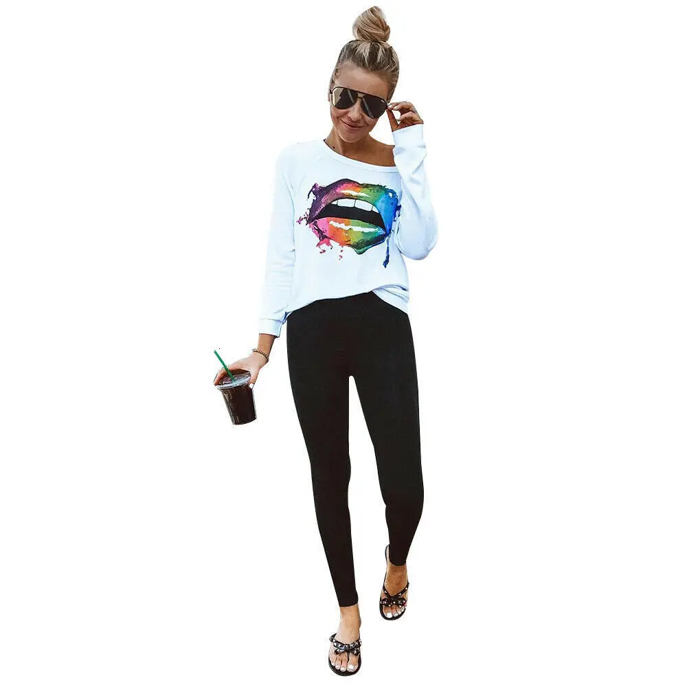 Для женщин рубашки с принтом Новый Повседневное зимние блузки длинным рукавом