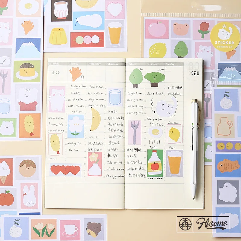 Серия стикеров Kawaii Fun Things милые канцелярские Стикеры бумага для журнала стикеры