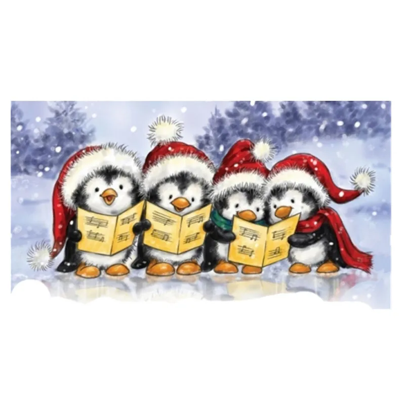 Штамп с мультяшным рисунком пингвина и металлический штамп для скрапбукинга