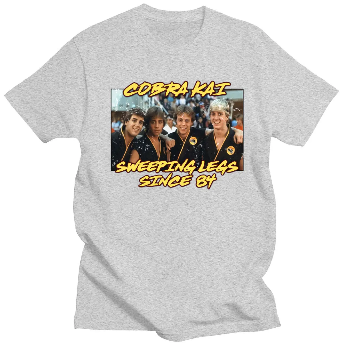 

Strike First Strike Hard No Mercy Cobra Kai Retro T Shirt Men Tshirt Shirts Cotton Summer Tshirts Short Sleeves Tees TV T-Shirt