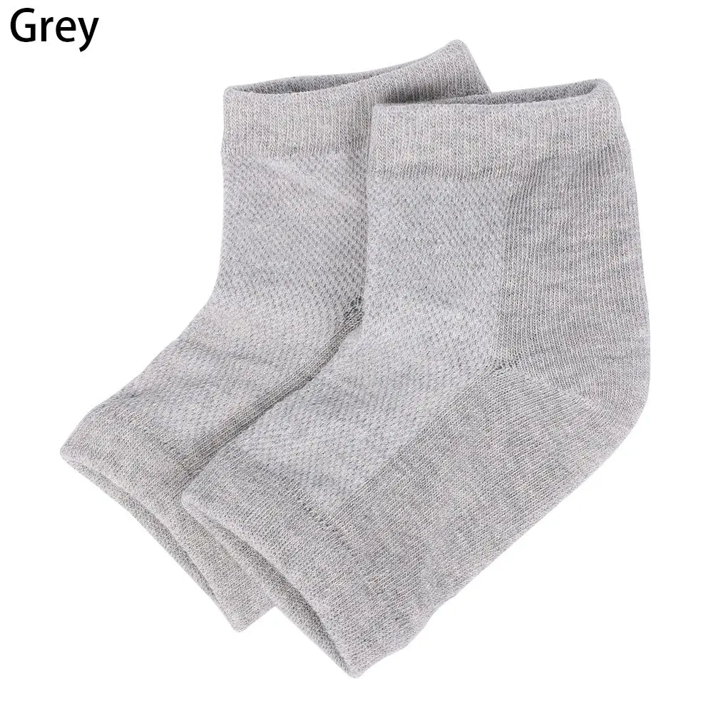 GREY 1 пара гелевых носков унисекс для пятки увлажнение, спа-носки Защита ног инструменты для ухода за кожей отшелушивающие гладкие анти-сухие трещины обветренные - Цвет: GREY