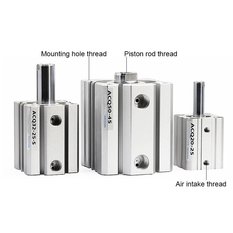 ACQ12 ACQ16 Ход поршня 5-50 мм Маленькие тонкие поршневые компактные пневматические