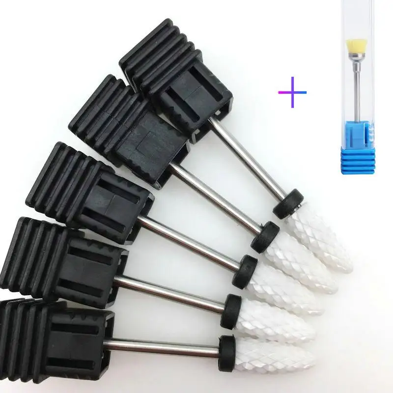 5 шт./лот фреза с керамической пулей для дизайна ногтей электрической дрели