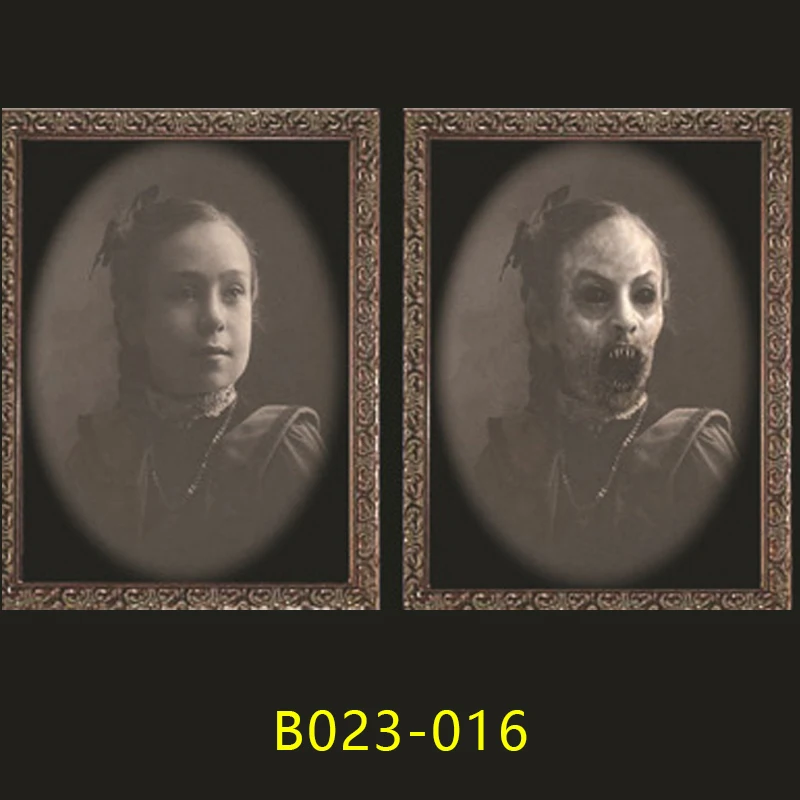 B023-016 Страшный Хэллоуин бар дом с привидениями 3D Изменение лица художественная картина рамка сценическое украшение реквизит гостиная живопись Fd - Цвет: B023-016