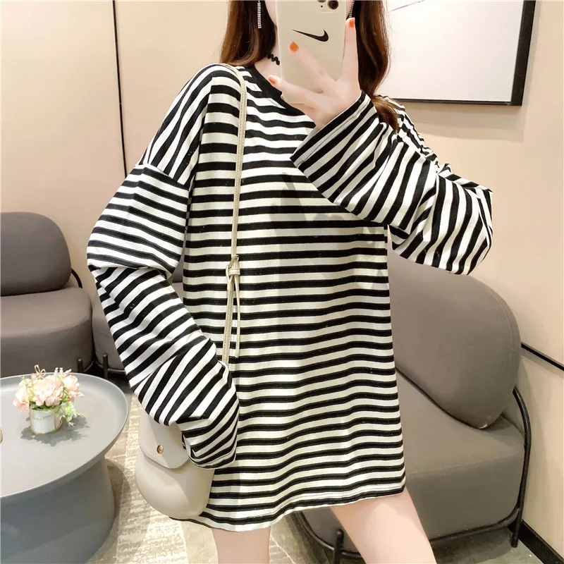 2020 Женская Повседневная Свободная футболка с круглым вырезом осенние женские