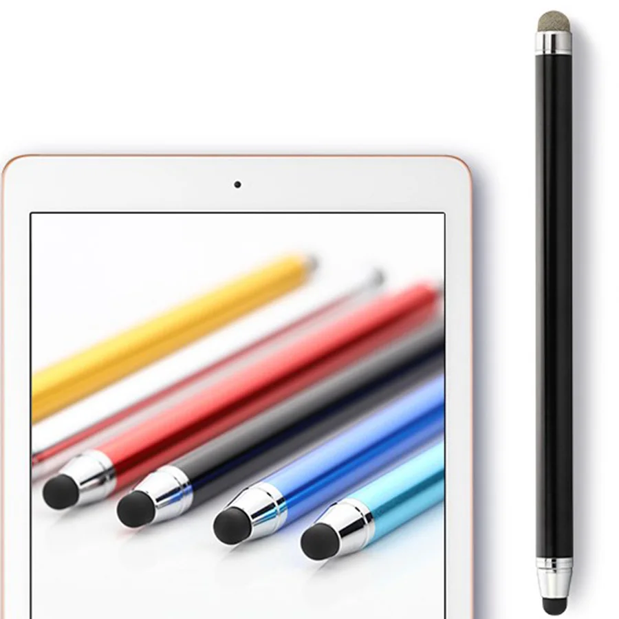 Металл 2 в 1 Пользовательские стилус с логотипом ручка силиконовым наконечником