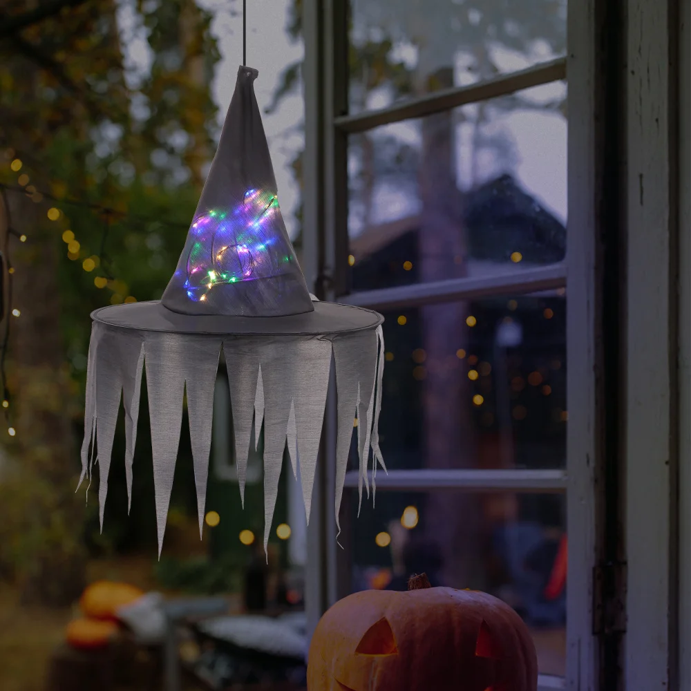 

1 Set String Light 8pcs Witch Caps String Lamp Decorative Light String