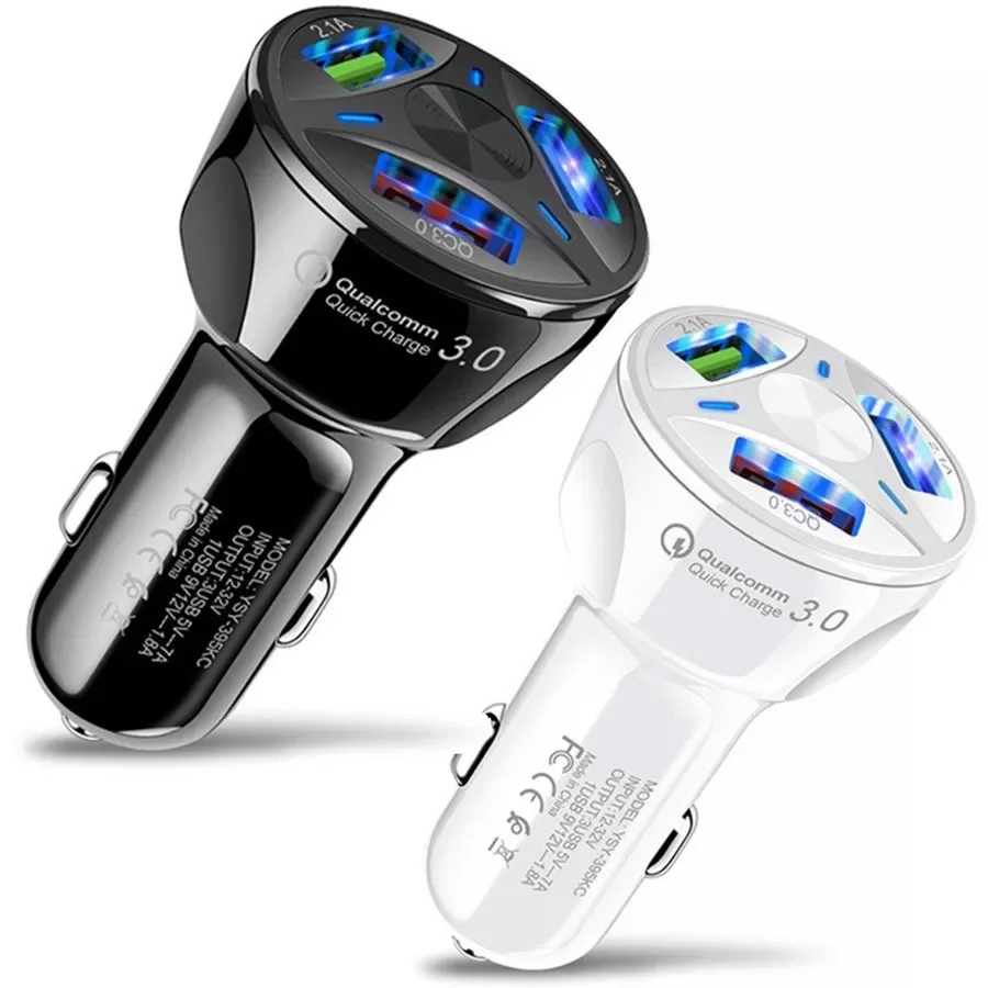 

Car Charger Quick Charger 12V-24V 3A QC3.0 3 USB Fast Auto Charger Stable Current Output Mobile Phone Charger