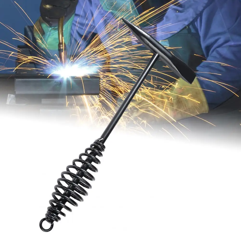 Spring Handle High Hardness Derusting Welding Slag Hammer Carbon Steel Welder Anti-Loss Hook Hand Tool for | Инструменты