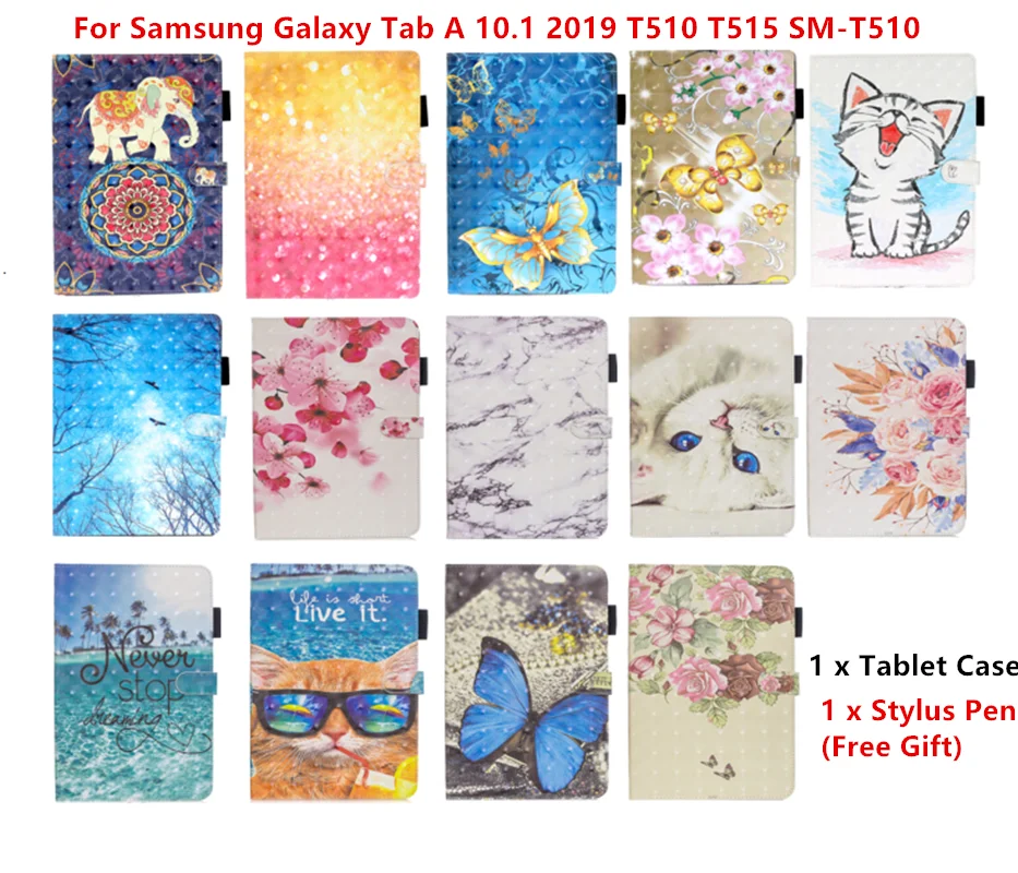 Coque для Samsung Tab A10.1 2019 чехол планшета защитный с подставкой Чехол Galaxy A 10 1 T510 T515 SM
