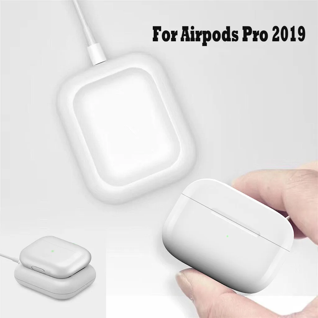 

QI Wireless Charger Dock Station Pad For Airpods Pro 2019 Charger Charging Headset Smart Dock Stand 1202#2