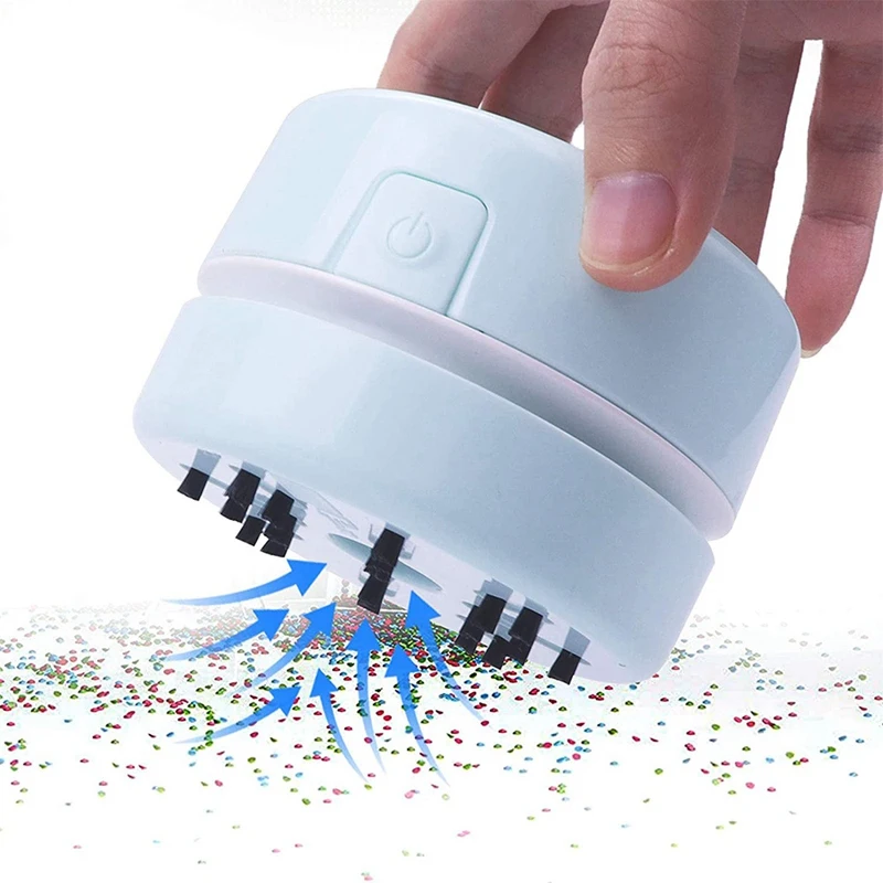 

Mini Desktop Vacuum Cleaner,Tabletop Portable Handhold Debris Sweeper for 5D Diamond Painting Accessories for Cleaning