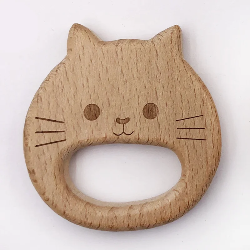 1 шт. деревянный Прорезыватель для зубов из бука|wooden teethers|teether woodfood teether |