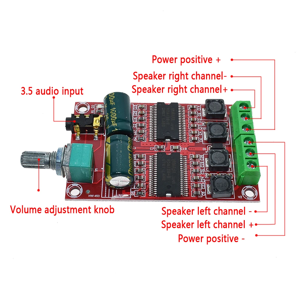 Цифровой усилитель WAVGAT Hi-Fi аудио класса D Плата усилителя для Yamaha 20 Вт x 2 XH-M531 YDA138 1 5