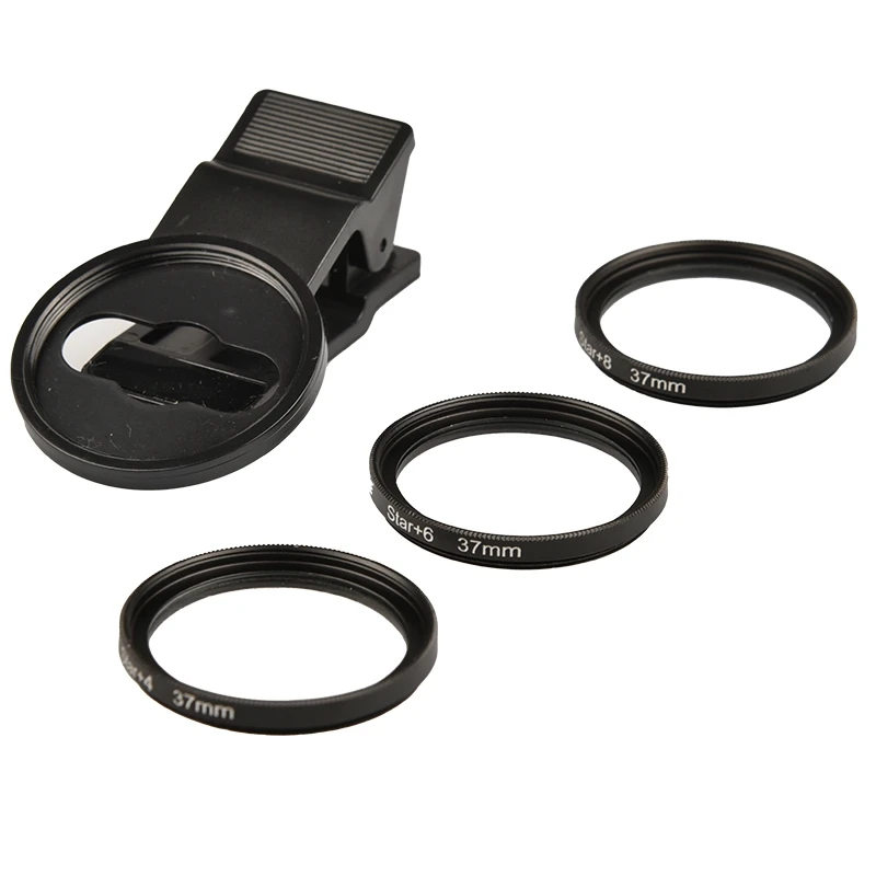 Новый фильтр для объектива телефона камеры Звездный 37 мм 4/6/8 линейные Звездные